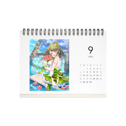 バトルガール ハイスクール 卓上カレンダー（くるみ） Desk Calendar