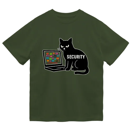CATNIP RECORDS  PCを守る黒猫♩ Dry T-Shirt