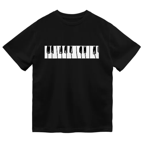 🎼 ピアノ 鍵盤　(モノクロデザインver.) Dry T-Shirt