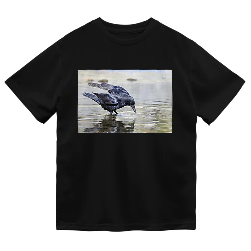 水辺のカラス Dry T-Shirt