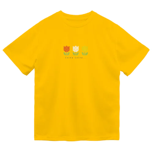 【チューリップ】韓国レトロなこぎん刺しシャツ Dry T-Shirt