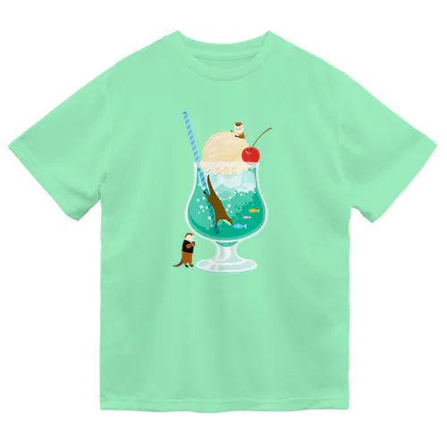カワウソとクリームソーダ Dry T-Shirt