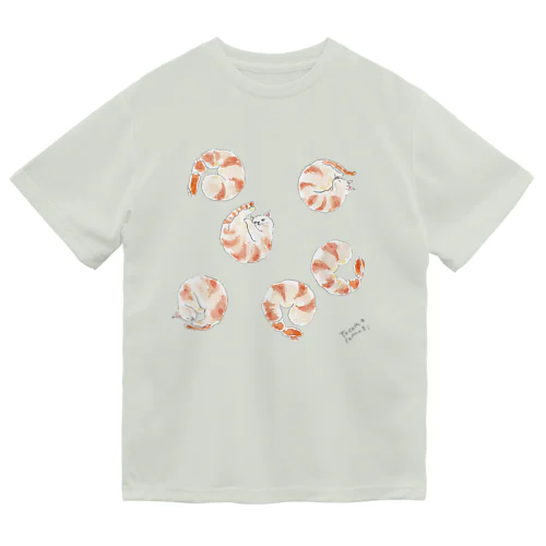 冷凍むきエビにゃんこ Dry T-Shirt