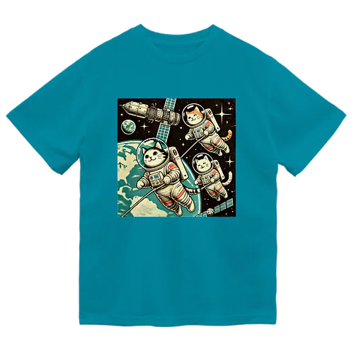 猫、宇宙遊泳 Dry T-Shirt