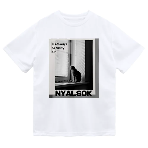 にゃるそっく🐈NYALSOK（モノトーン） Dry T-Shirt