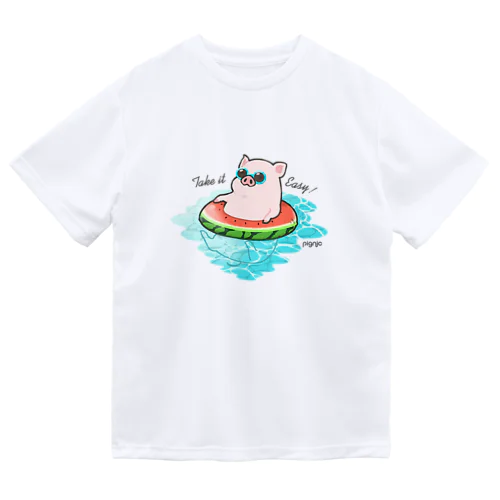 浮き輪と豚ちゃん Dry T-Shirt