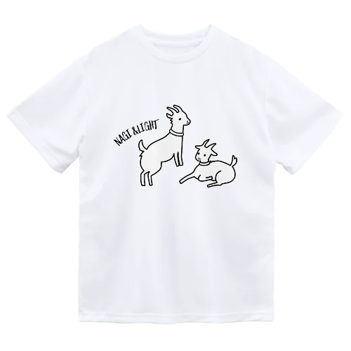 【かわいいヤギのナギ＆ライト】バック：なし Dry T-Shirt