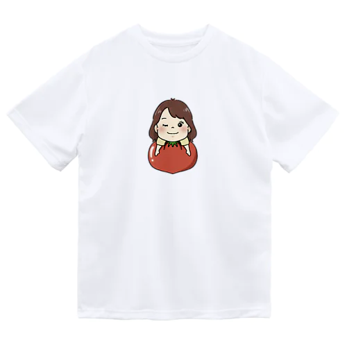 トマトにのっているしばちゃん Dry T-Shirt