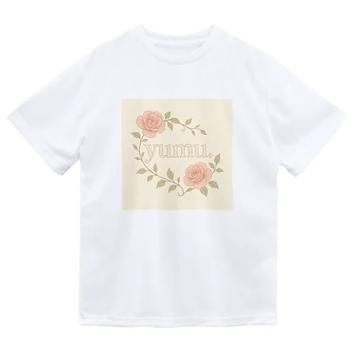 “Bloom with yumu.” フローラルロゴ Dry T-Shirt