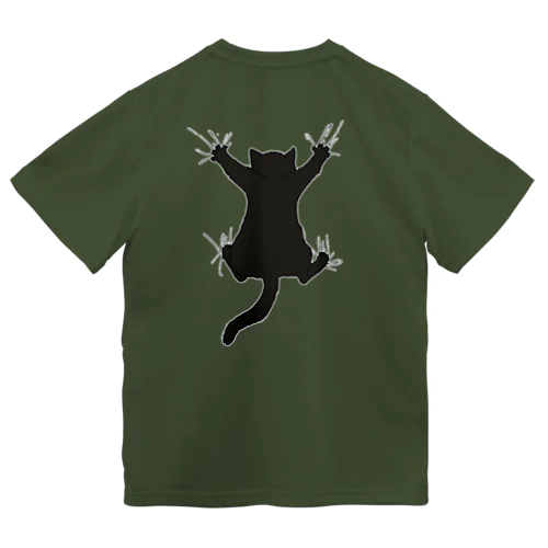 気まま黒猫（両面） Dry T-Shirt