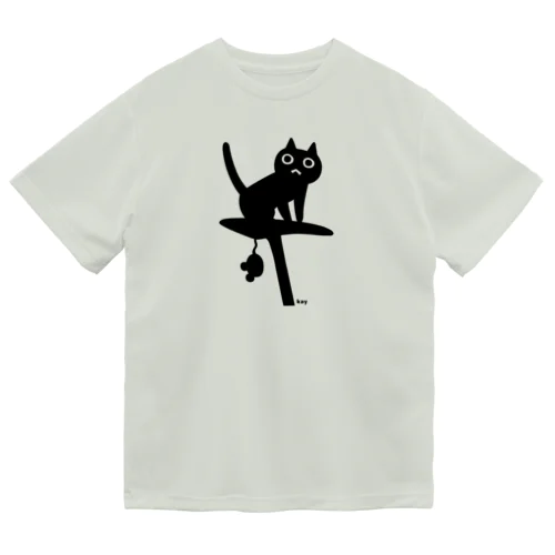 サドルねこ・ブラック Dry T-Shirt