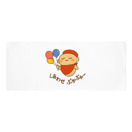 しあわせを運ぶふうせん地蔵さま Face Towel