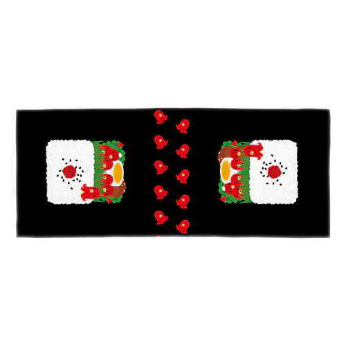 お弁当の時間です たこさんwinなーのお弁当　梅干チャレンジ Face Towel