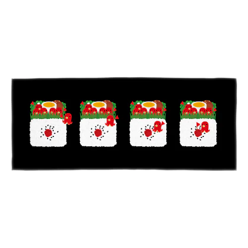 お弁当の時間です たこさんwinなーのお弁当　梅干チャレンジB Face Towel