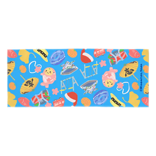 南伊勢町公式│たいみーのすきなものフェイスタオル（うみ） Face Towel