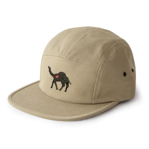 『tiles』camel　ロゴ付き 5 Panel Cap