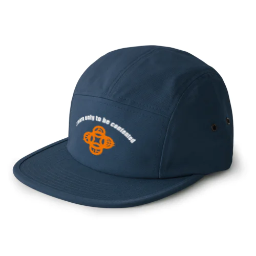 吾唯足知h.t.ショルダーアーチ橙・白英文字 5 Panel Cap