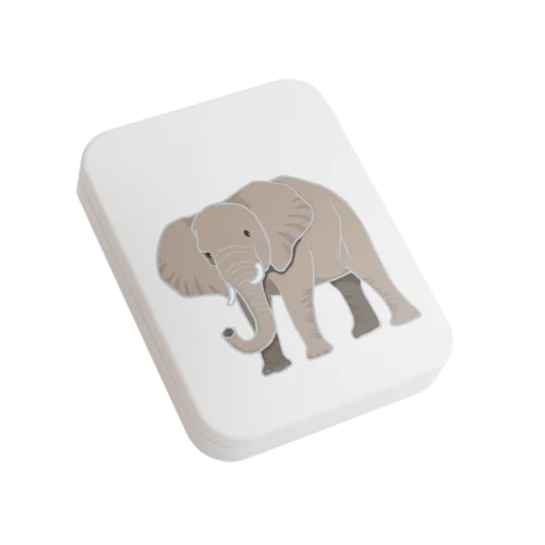 アフリカゾウさん Flat Tin Case