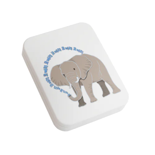 アフリカゾウさん　ハングルバージョン Flat Tin Case