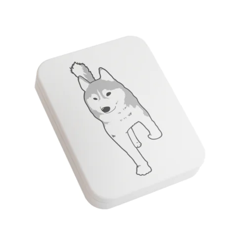 シンプル版　ハスキー　シルバー Flat Tin Case