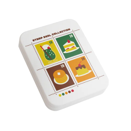 なんちゃって切手シート(喫茶) Flat Tin Case