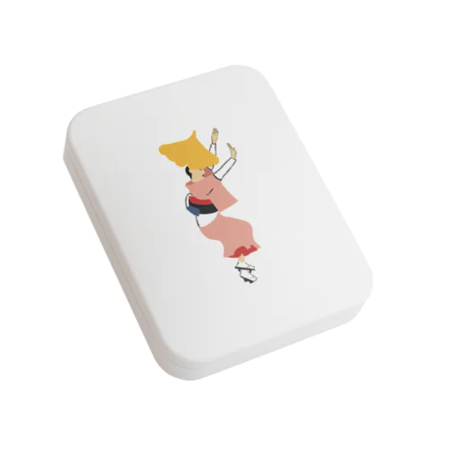 阿波踊りとイチョウ葉っぱ Flat Tin Case