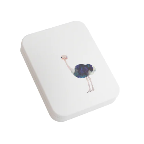 ダチョウのみーさん Flat Tin Case