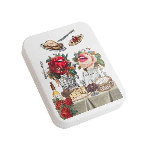 薔薇のランチ Flat Tin Case