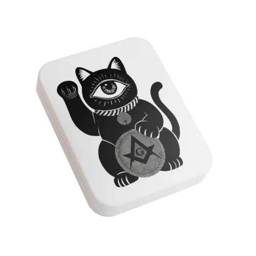 The Masonic Cat Flat Tin Case