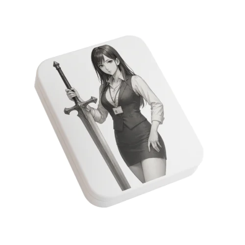 OL×武器（大剣）背景透過-墨のしらべ- Flat Tin Case