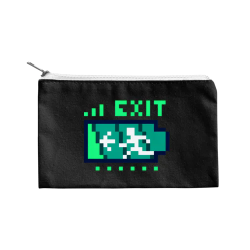 バッテリー非常口【ドット絵】 Flat Pouch