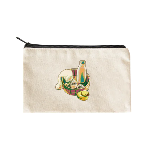 おふろでおさけ Flat Pouch