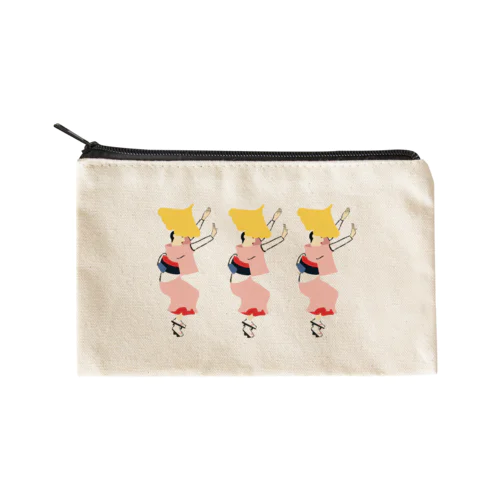 阿波踊りとイチョウ葉っぱ Flat Pouch