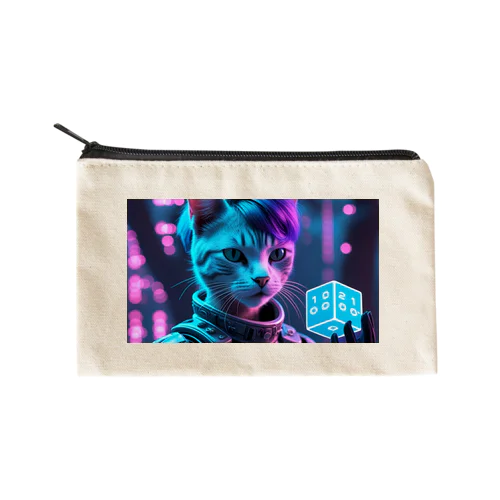 量子の選択猫 Quantum Choice Cat Flat Pouch