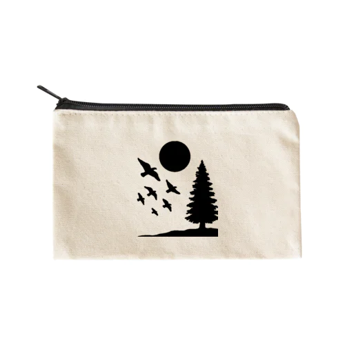 Birds and Sun Flat Pouch