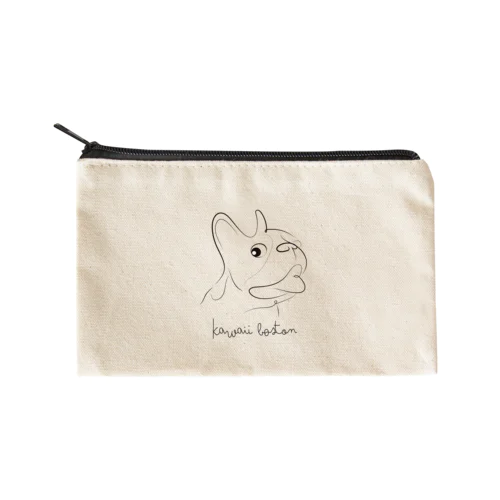 ボストンテリアのぷー01 Flat Pouch