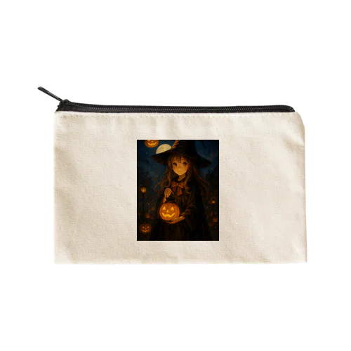 ハロウィン魔女っ子ランタンシリーズ Flat Pouch