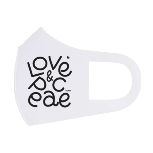 Love&Peace・black Face Mask