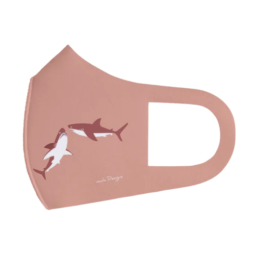 ひそひそサメさんたちの密なひそひそ| 血色Color Face Mask