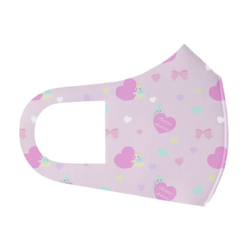 Heart rabbit Face Mask