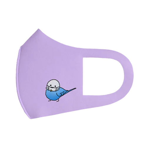 青いマスクとり＿パープル Face Mask