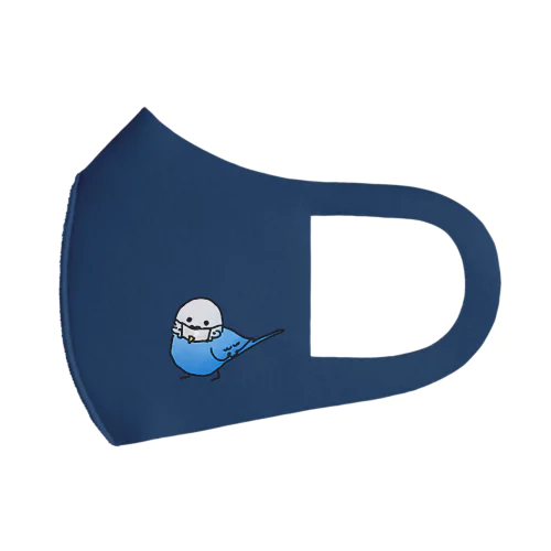 青いマスクとり＿デニムブルー Face Mask