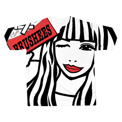BRUSHEESオリジナル All-Over Print T-Shirt