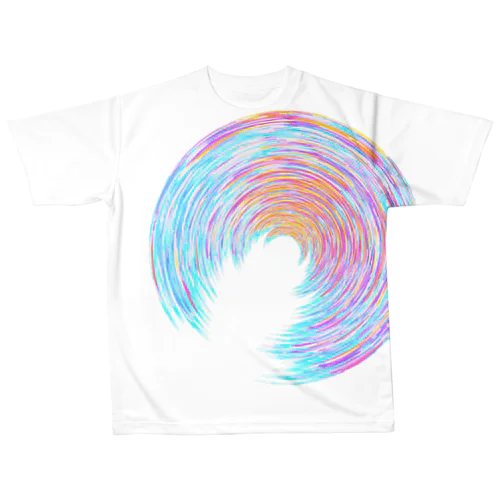 Rainbow Spiral All-Over Print T-Shirt