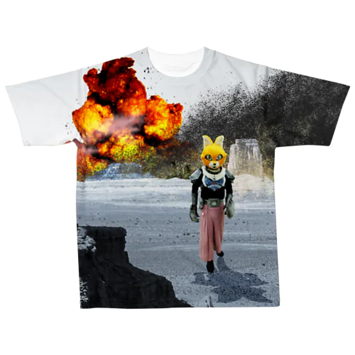 スペースキャットC「だいばくはつ」 All-Over Print T-Shirt