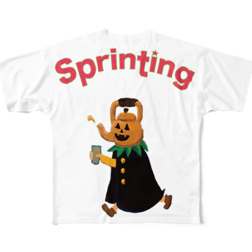 全力疾走むぎ茶くん All-Over Print T-Shirt