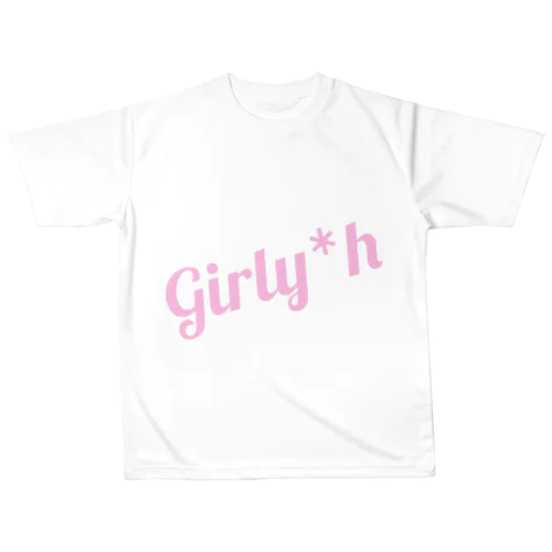 Girly*hロゴ(pink) All-Over Print T-Shirt