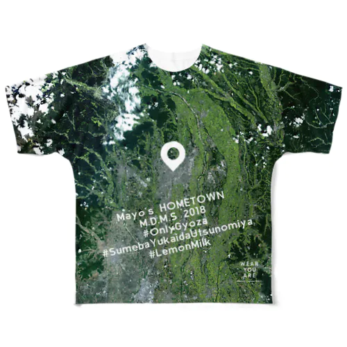 栃木県 宇都宮市 Tシャツ 両面 All-Over Print T-Shirt