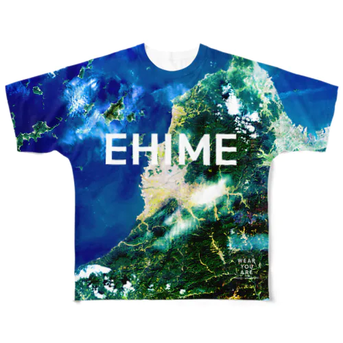 愛媛県 松山市 Tシャツ 両面 All-Over Print T-Shirt