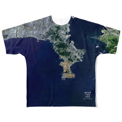 神奈川県 横須賀市 Tシャツ 両面 All-Over Print T-Shirt
